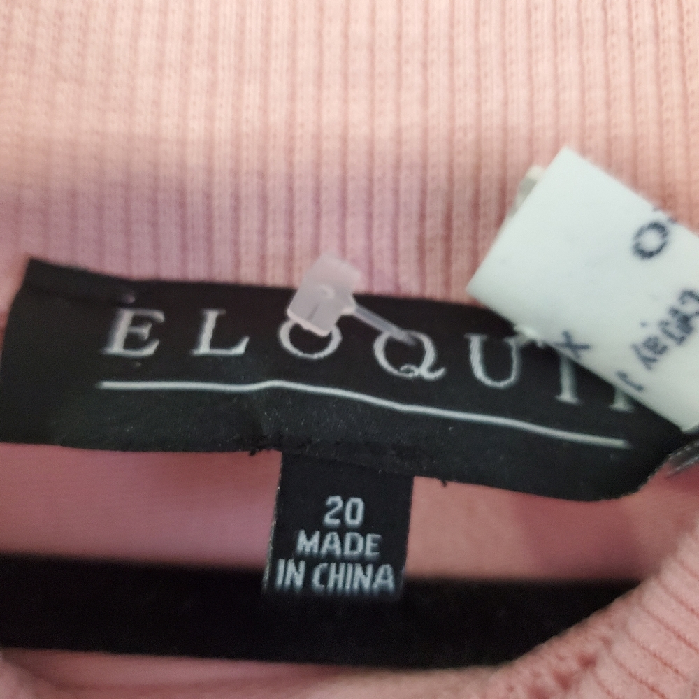 Eloquii Pink Sweatshirt Dress with belt size 20W - Picture 5 of 5